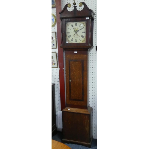 41 - A Georgian oak thirty-hour longcase Clock, the painted dial with date aperture, signed William Perry... 