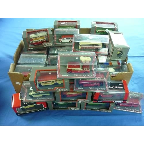 593 - A large collection of Corgi 'The Original Omnibus Company' diecast Models, 1:76 scale, limited editi... 