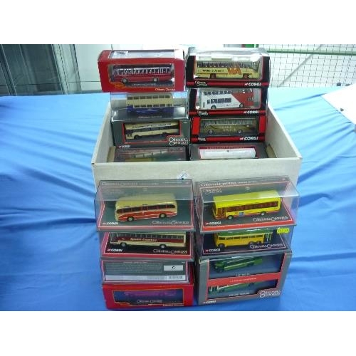 595 - A large collection of Corgi 'The Original Omnibus Company' diecast Models, 1:76 scale, limited editi... 