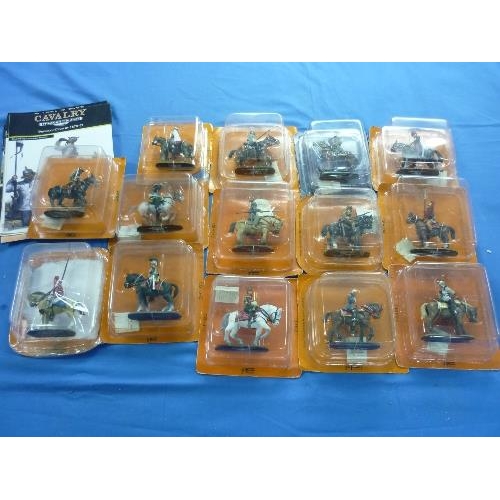 652 - A collection of fourteen Del Prado 'Cavalry Through the Ages' Figures,  all in original blister pack... 