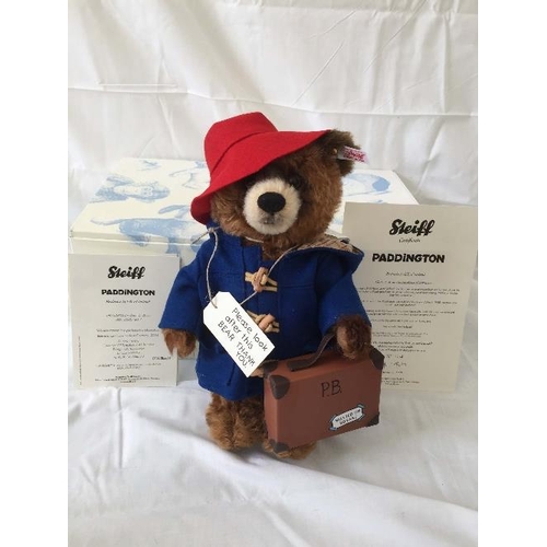 673 - Steiff; 'Paddington', 664632, chestnut, 28cm, limited edition no. 1094 / 2000, boxed, with certifica... 