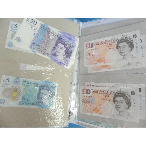 264 - A collection of Bank of England Bank Notes, many sequential including; £5 2004 issue, with A. Bailey... 