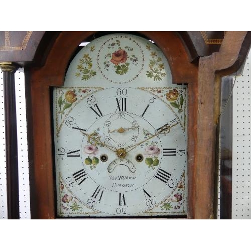 507 - A 19th century oak 8-day Longcase Clock, with crossbanded and inlaid decoration, signed Tho's Kilham... 