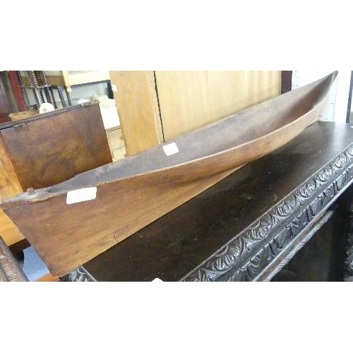 97 - A vintage wooden Boat Hull, width 42in x depth 7in (106cm x 18cm)