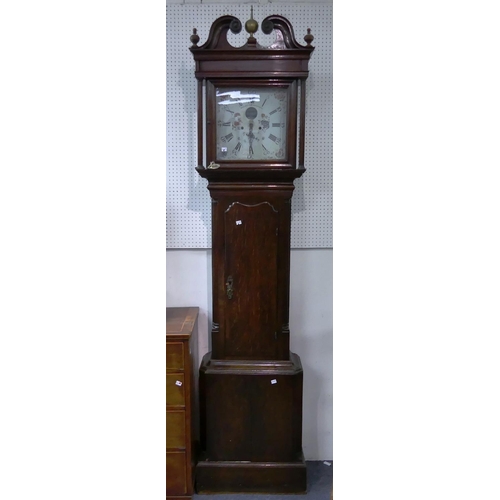 460 - A 19th century oak 8-day Longcase Clock, signed Gillet & Co., Manchester, the 13in (33cm) square dia... 