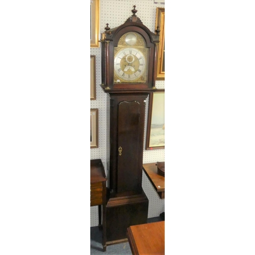 502 - A 19th century mahogany 8-day Longcase Clock, signed Rob't Martin, Glasgow, the 12in (30.5cm) brass ... 