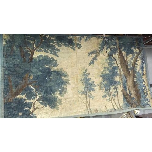 99 - An antique tapestry Wall Hanging, depicting trees and nature, approximate width 65in x length 40in, ... 