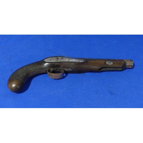 646 - A 19th century Reilly percussion Pistol, signed 