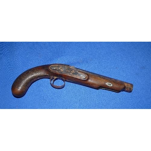 646 - A 19th century Reilly percussion Pistol, signed 