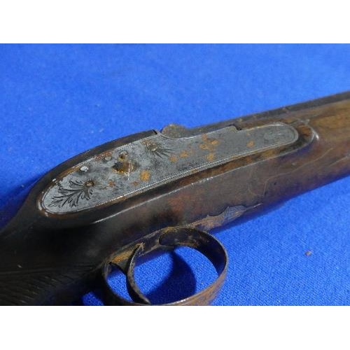 646 - A 19th century Reilly percussion Pistol, signed 