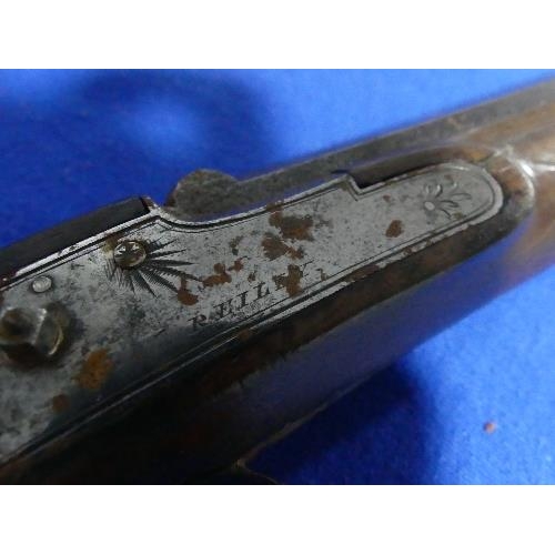 646 - A 19th century Reilly percussion Pistol, signed 