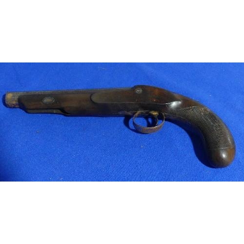 646 - A 19th century Reilly percussion Pistol, signed 