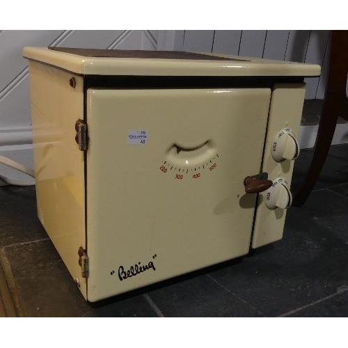 660 - A vintage 'Wee Baby' Belling 51 electric oven, circa 1950's, cream.