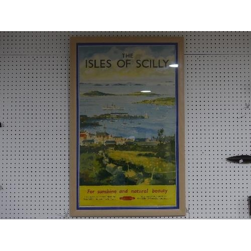 661 - Railwayana; An original BR(W) double royal Poster, 'The Isles of Scilly' by John Smith, in modern fr... 