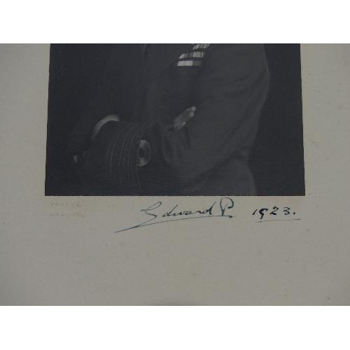 668 - An Edward VIII signed Photograph, in Naval uniform, signed in ink ''Edward P'' as the Prince of Wale... 