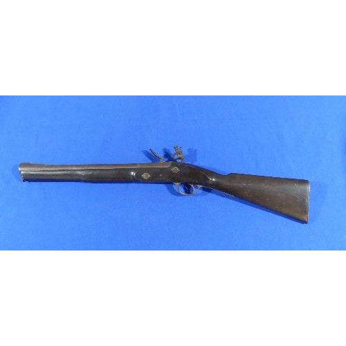 671 - Antique style flintlock Blunderbuss, marked 