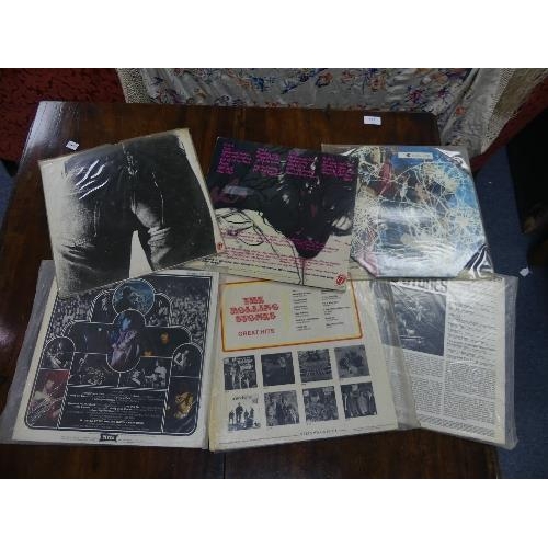 690 - Vinyl Records; A collection of six Rolling Stones LP's, including 'Sticky Fingers' CoC 59100, zip sl... 