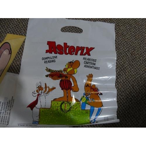 692 - A mid 20thC 'Asterix the Gaul' Shop Advertising Sign, together with some Asterix carrier bags (a lot... 