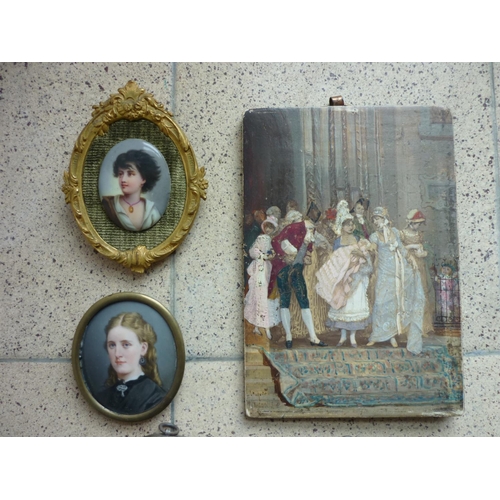 626 - Five various miniature portrait paintings and over painted photographs (5)