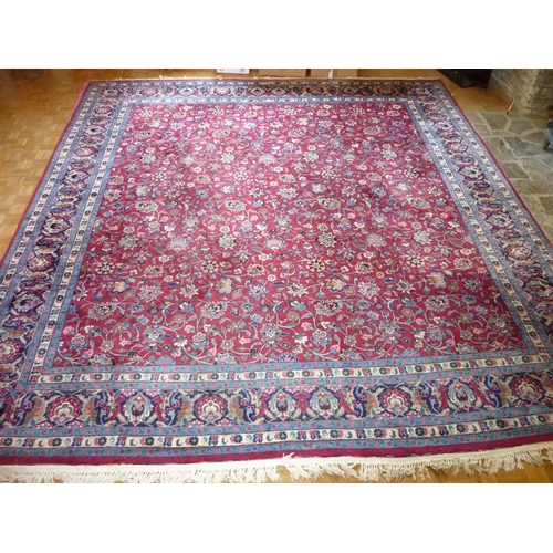 628 - A Tabriz Carpet square, 135in (343cm) wide x 156in (396cm) long.