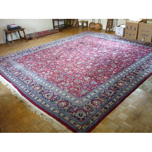 628 - A Tabriz Carpet square, 135in (343cm) wide x 156in (396cm) long.