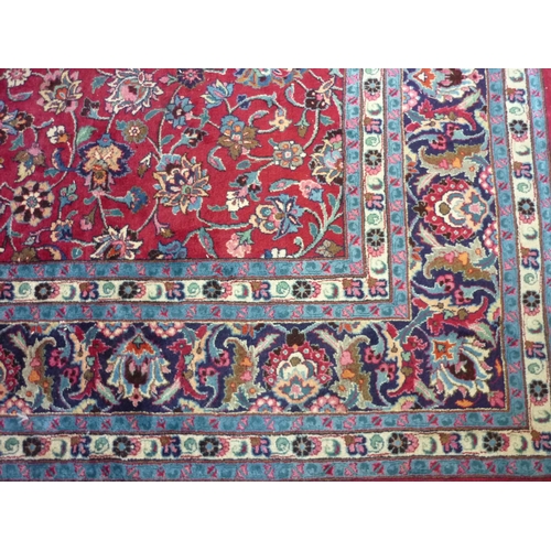 628 - A Tabriz Carpet square, 135in (343cm) wide x 156in (396cm) long.