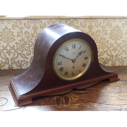 634 - An early 20thC 'Napoleon hat' Mantel Clock.