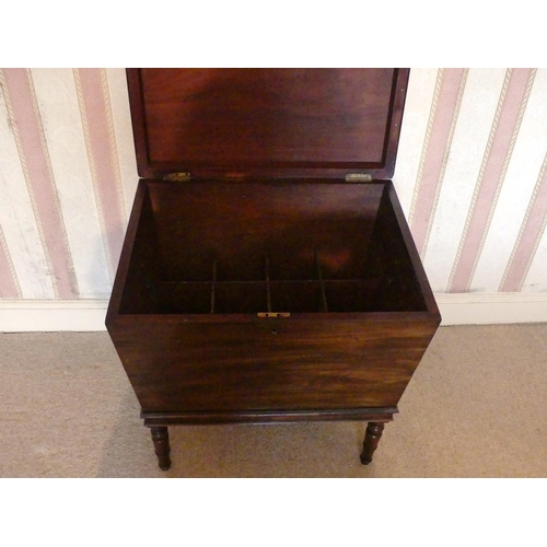 639 - An early 19thC mahogany Wine Cooler, 26in (66cm) wide x 20in (51cm) deep x 26in (66cm) high.