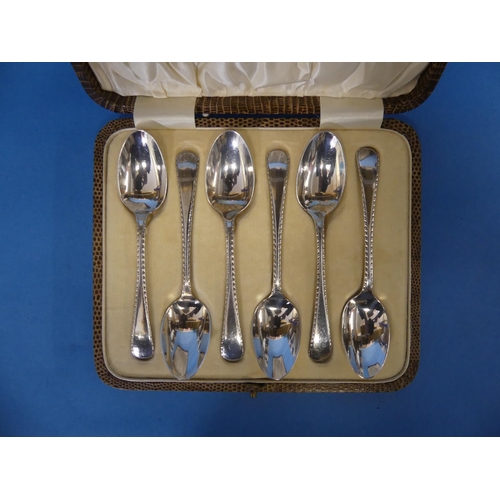 74 - A set of six George V silver Teaspoons, by Barker Brothers Silver Ltd., hallmarked Birmingham, 1931,... 