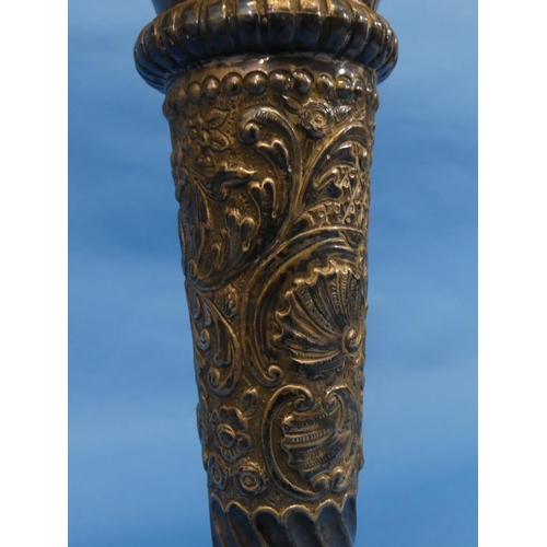 94 - A late Victorian silver Trumpet Vase, by Alexander Clark, hallmarked London, 1893, with swirl fluted... 