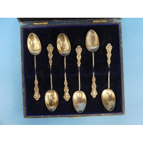 97 - A Victoria  silver Sifter Spoon, by Finnigans Ltd., hallmarked London, 1865, together with six vario... 