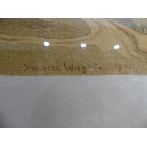 593 - A small quantity of Watercolours, including a pair signed 'F. G. G. Wright', titled 'Dessie' and 'Mo... 