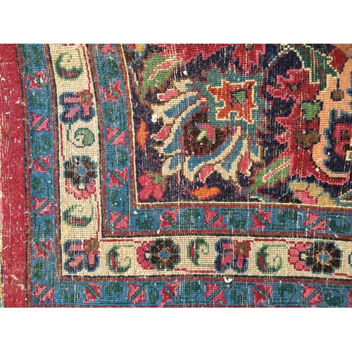 628 - A Tabriz Carpet square, 135in (343cm) wide x 156in (396cm) long.