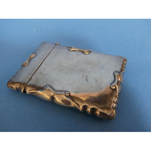 100 - A George V silver Card Case, by E J Trevitt & Sons Ltd., hallmarked Chester 1913, of hinged rectangu... 