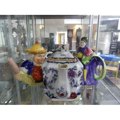 117 - A collection of Six ceramic Teapots; including Ashworth Bros 'Hanley' imari pattern, a Doulton's Bur... 