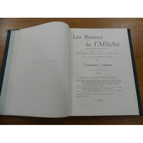 199 - 'Les Maîtres de l'Affiche', 3rd volume, (in French), Chaix, Paris, 1898, complete with the 48 colour... 