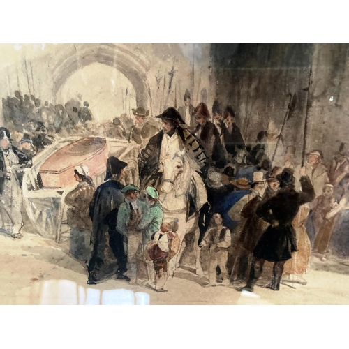 227 - Thomas Miles Richardson Snr. (1784-1848), The Old Newgate, Newcastle, pencil and watercolour heighte... 