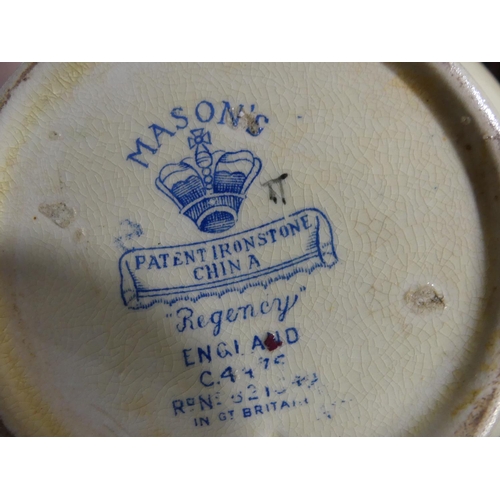 346 - A small quantity of Masons Ironstone 'Regency' pattern, including a cheese dish, tea and coffee pots... 