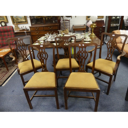 404 - A set of four Georgian-style dining chairs, together with a pair of dining chairs similar (6) a set ... 