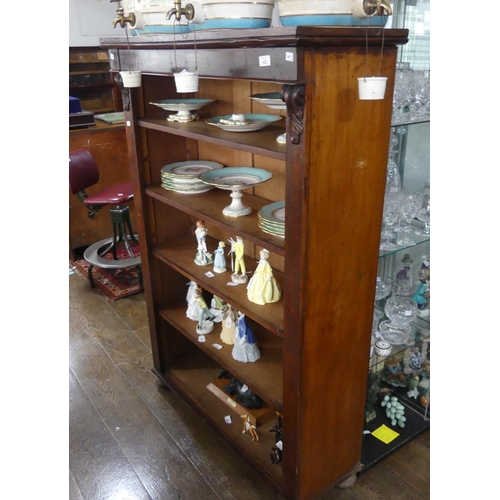 422 - A Victorian mahogany open Bookcase, 41in wide x 58in high x 14½in deep (104cm x 147.5cm x 37cm)