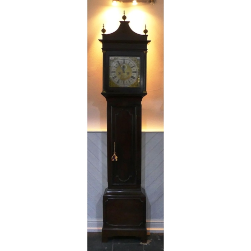 423 - Peter King, London, a mahogany 8-day longcase clock with two-weight movement striking on a bell, the... 