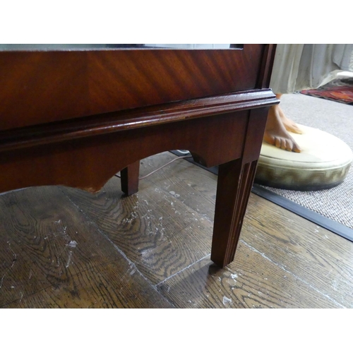 438 - An Edwardian-style mahogany and inlaid Display Cabinet, with glazed sides and doors enclosing shelve... 