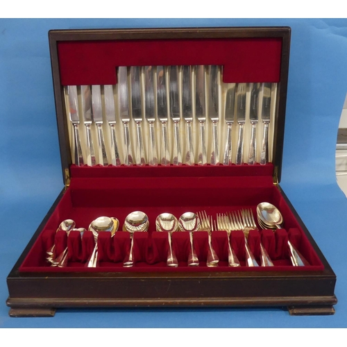 444 - A vintage 70-piece canteen of silver-plated Cutley, by Walker & Hall.