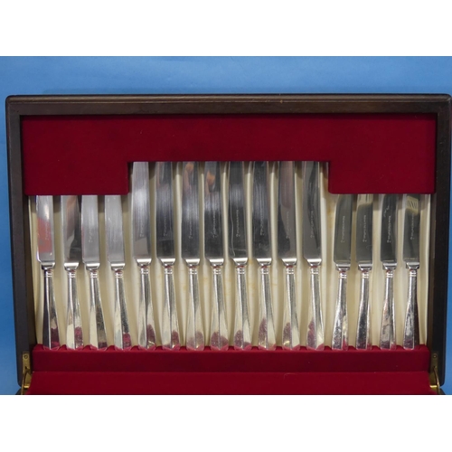 444 - A vintage 70-piece canteen of silver-plated Cutley, by Walker & Hall.