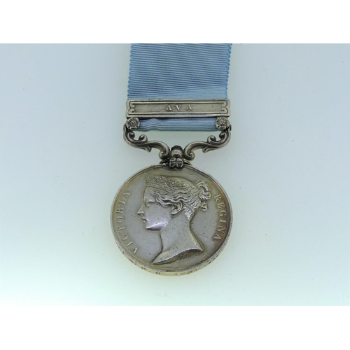 50 - Army of India Medal, 1851, named to Lieut. A. H. Ormsby. 1st Foot, with Ava clasp. Confirmed on the ... 