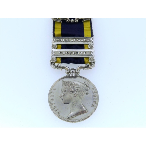 53 - Punjab Medal, 1849, named to Capt. R. N. Tronson. 2nd. Eur. Regt., with two clasps, Chilianwalla and... 