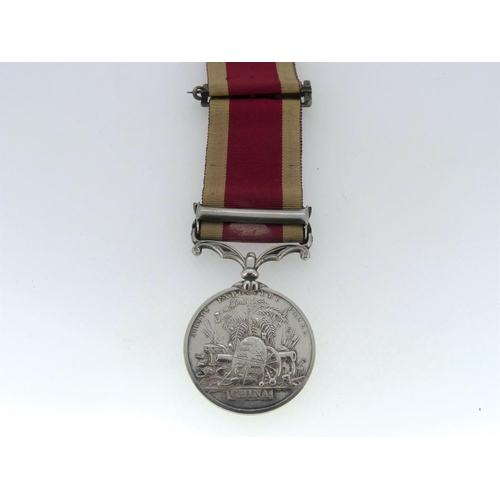 54 - China Medal, with one clasp Canton 1857, unnamed as issued.  It is possible that this medal is conne... 