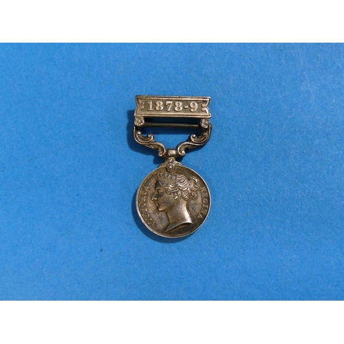 60 - South Africa Medal, 1879, miniature, with 1878-9 clasp, no ribbon.