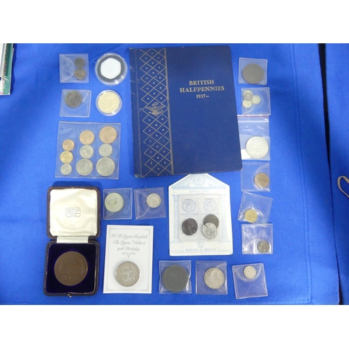 64 - A quantity of circulated and commemorative Coins, including a silve rgilt proof Alderney 'Rocket' £5... 