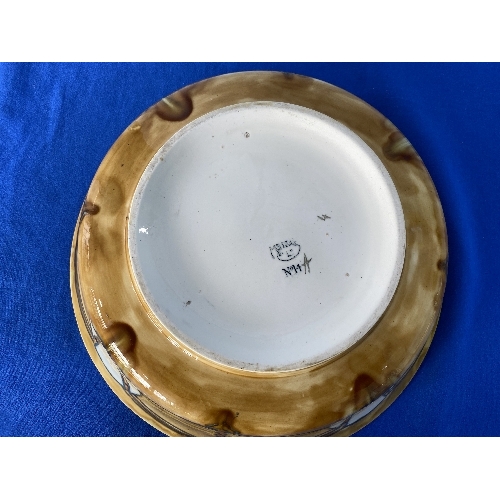 4 - A Minton Sucessionist tube lined Bowl, marked on the base 'Minton Ld. No.14', the stylised foliate d... 
